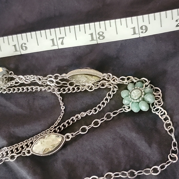 BOGO: 4 strand Silver & Turquoise Necklace - Picture 1 of 3